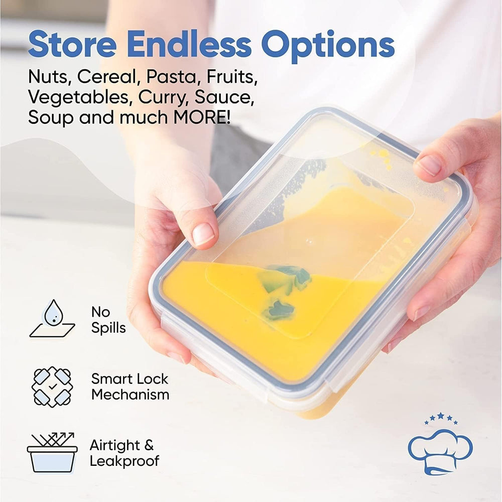 Chefs Path 48 Piece BPA-Free Plastic Food Storage Container Set with 24 Conta...