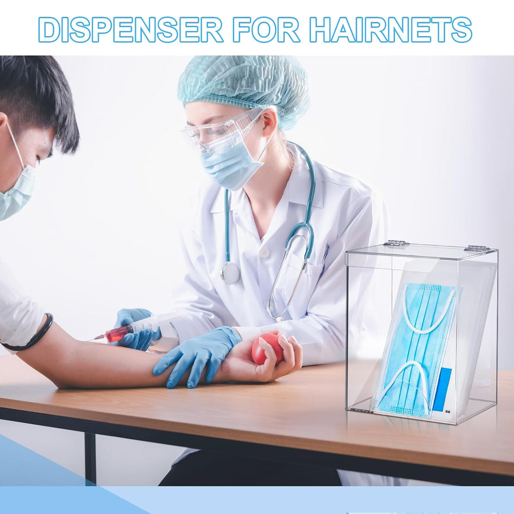 Kathfly 4 Pcs Acrylic Hairnet Dispenser, Wall Mount Acrylic Storage