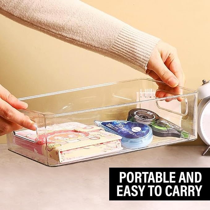Clear Plastic Storage Bins, Pantry Organizers and Storage or Kitchen
