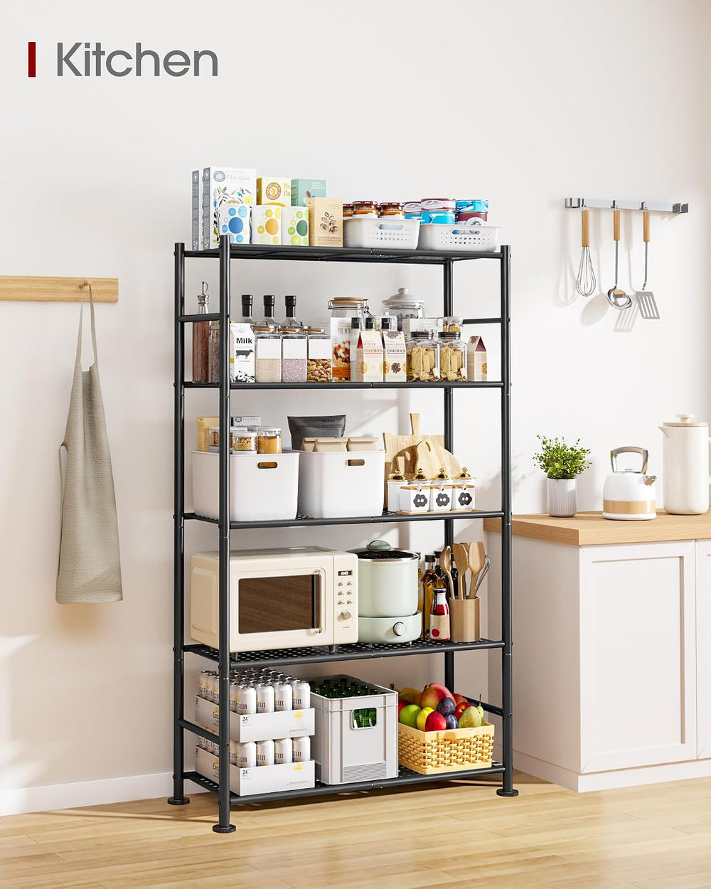 Sakugi 5-Tier Garage Shelving Unit - Heavy-Duty Metal Storage Shelves, Anti-T...