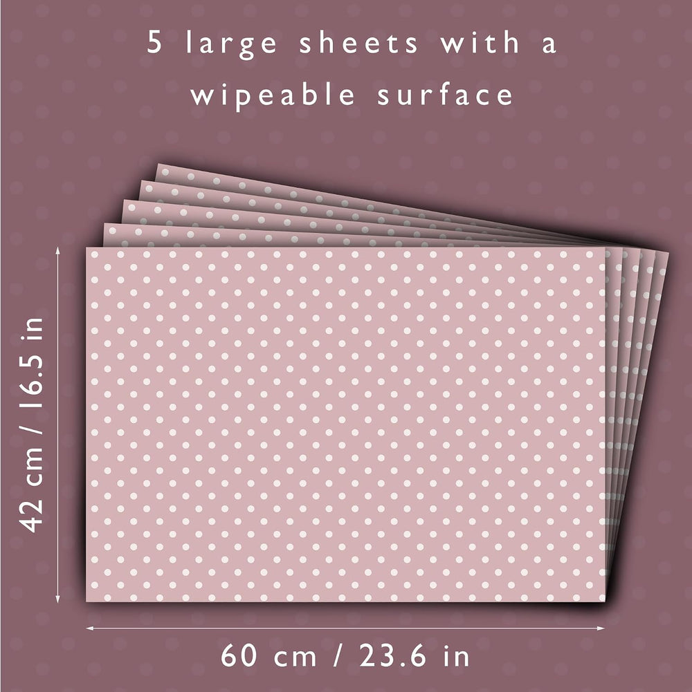 The Master Herbalist UNSCENTED & Wipe Clean Drawer Liners in a HELEBORE P...