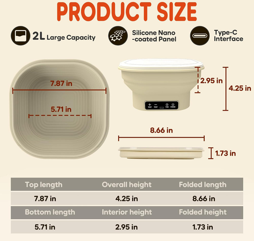 Upgraded Electric Heated Silicone Dough Proofing Box with Reliable Timer &...