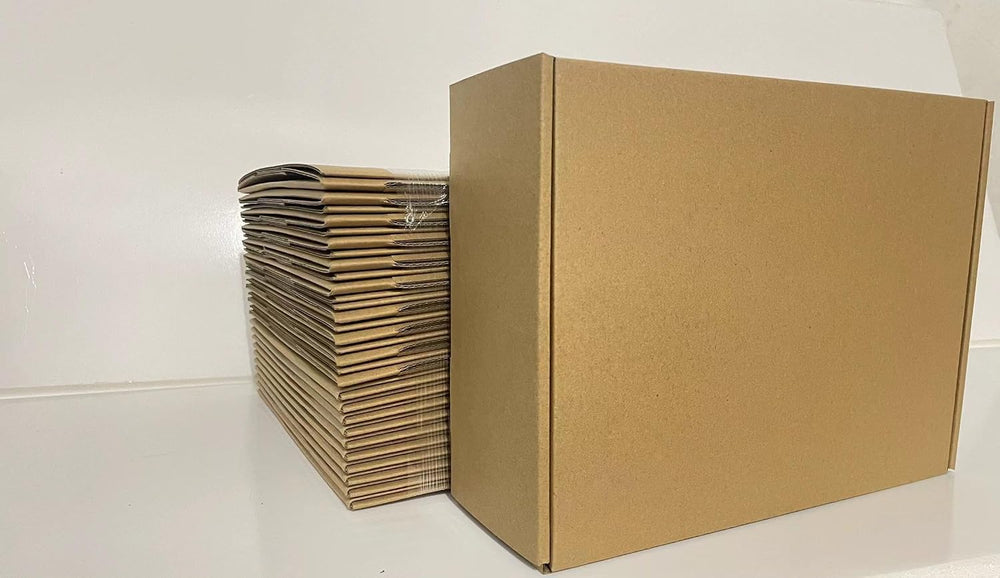 Rongyangtong13x10x4 Shipping Boxes Set of 18, White Small Corrugated Cardboar...