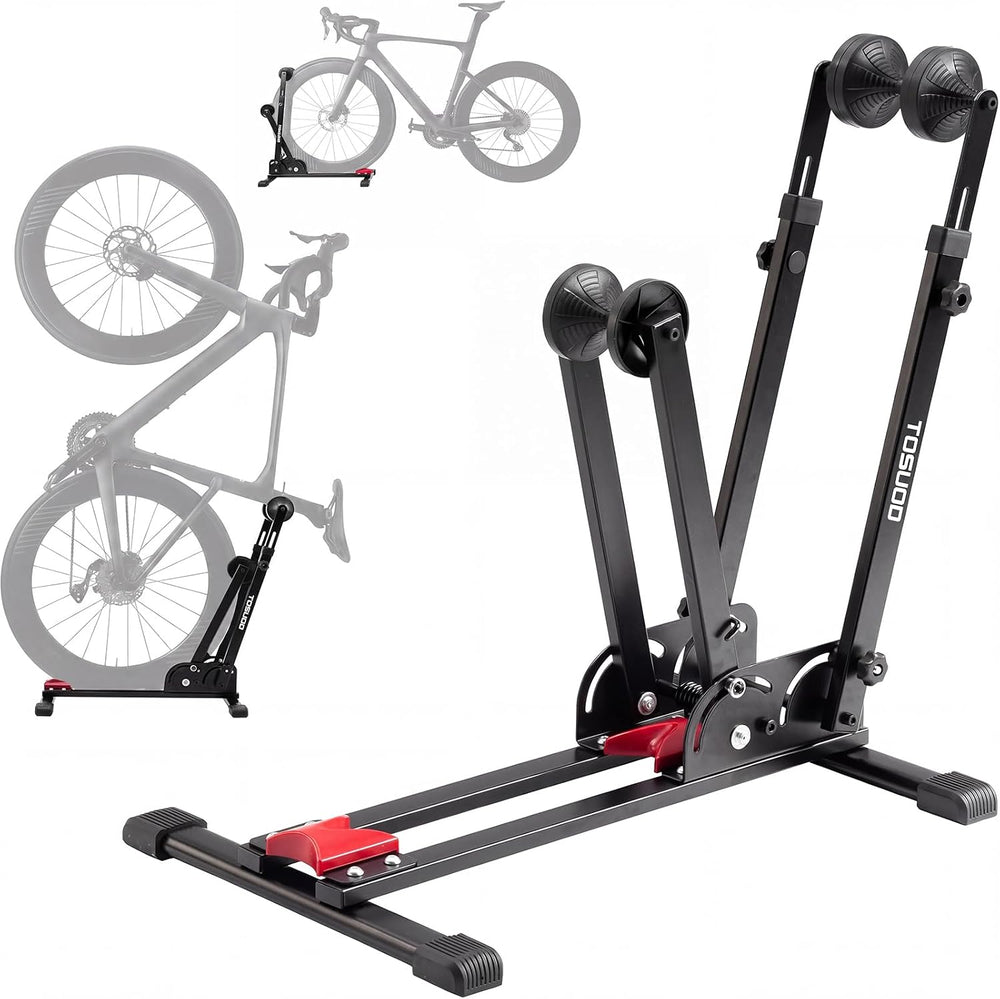 Bike Stand 2-in-1 Vertical Horiz Floor Adjustable for 24-27.5"
