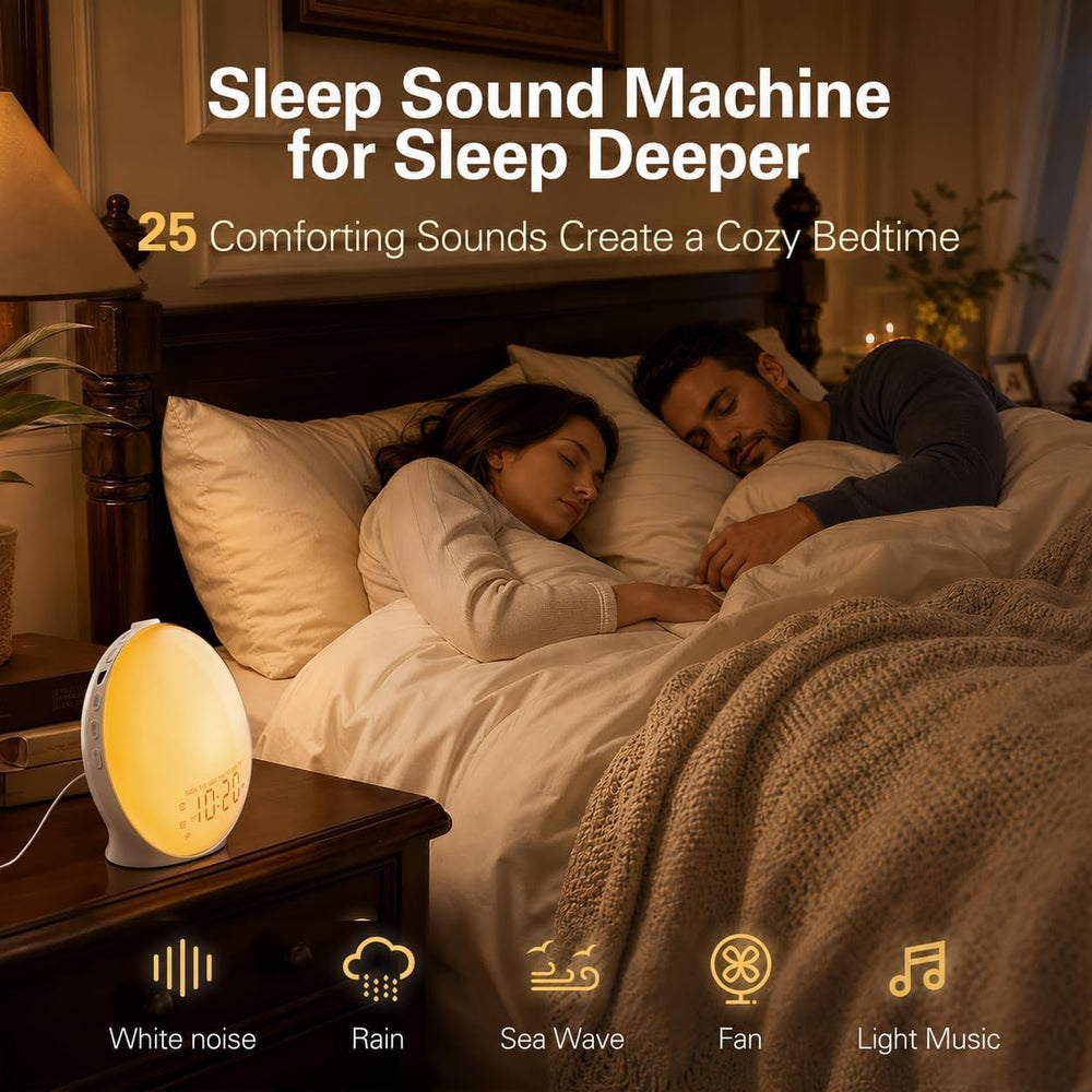 JALL Sunrise Alarm Clock for Bedrooms, Full-Screen Wake Up Light for Heavy Sl...
