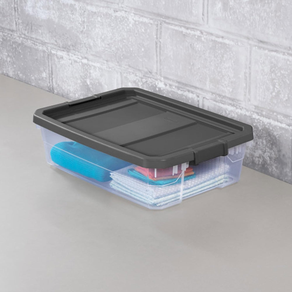Sterilite 18-Pack Modular Stacker Box, Durable Clear Plastic Storage Bins wit...