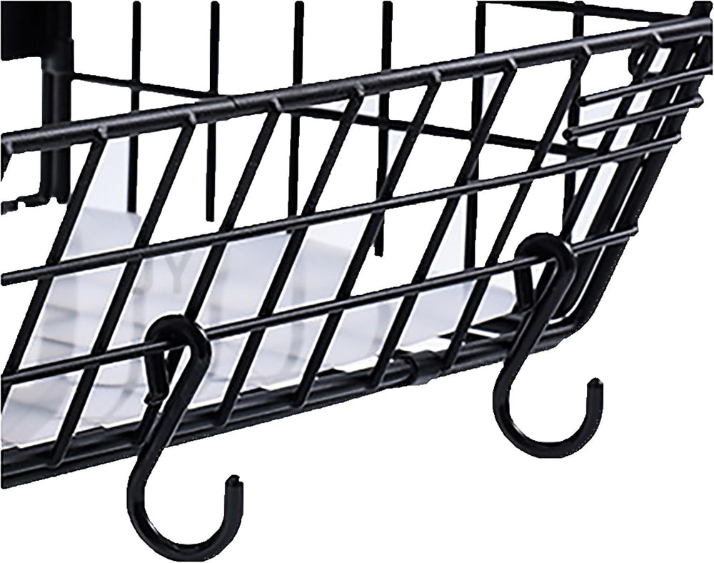 Relaxdays Wall-Mounted Fruit Basket Set of 2, Magnetic Kitchen Organiser, HWD...