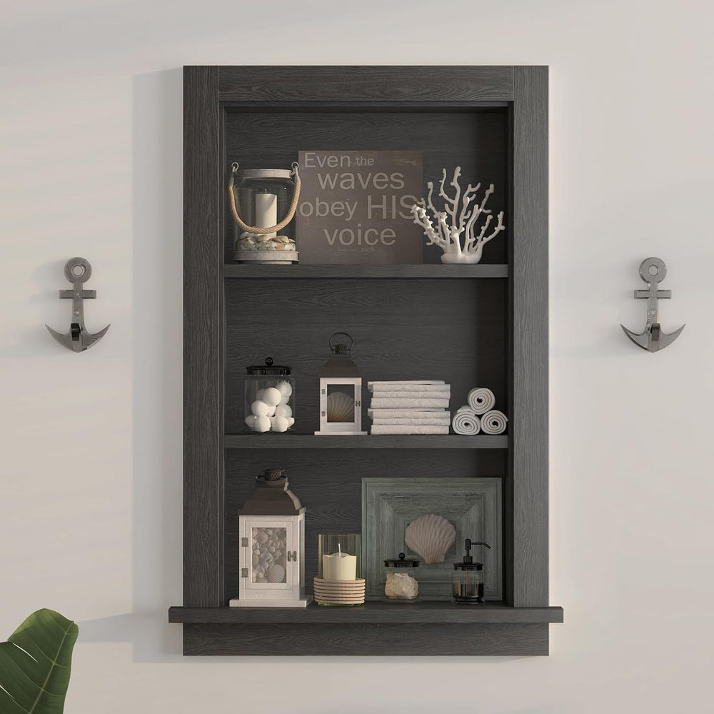 Recessed Medicine Cabinet for Bathroom,3-Tier Bathroom Wall Niche