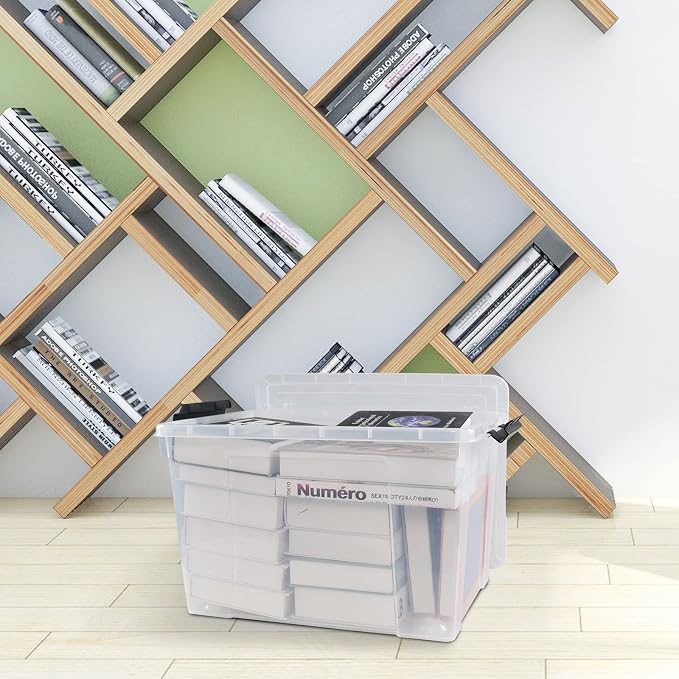 4 Pack Clear Storage Latch Bin