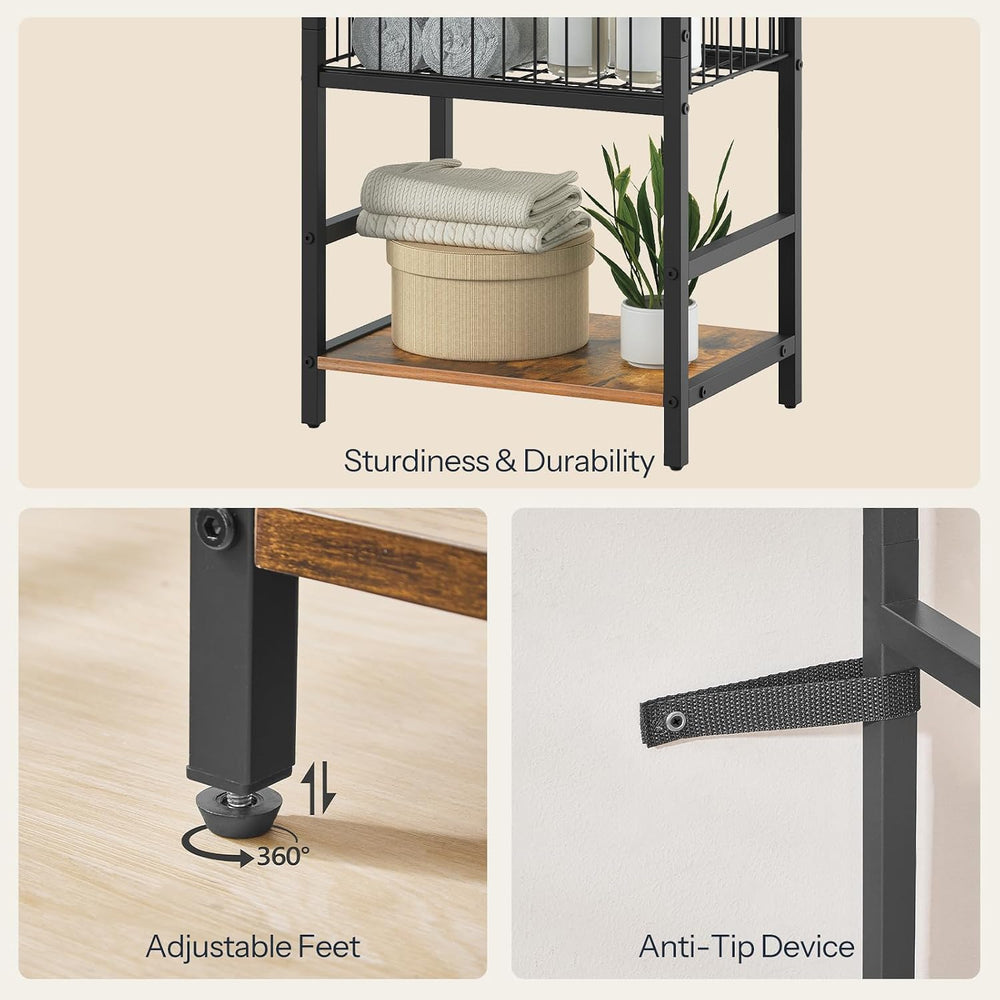 HOOBRO 3-Tier Freestanding Towel Rack with Storage Shelf for Bathroom