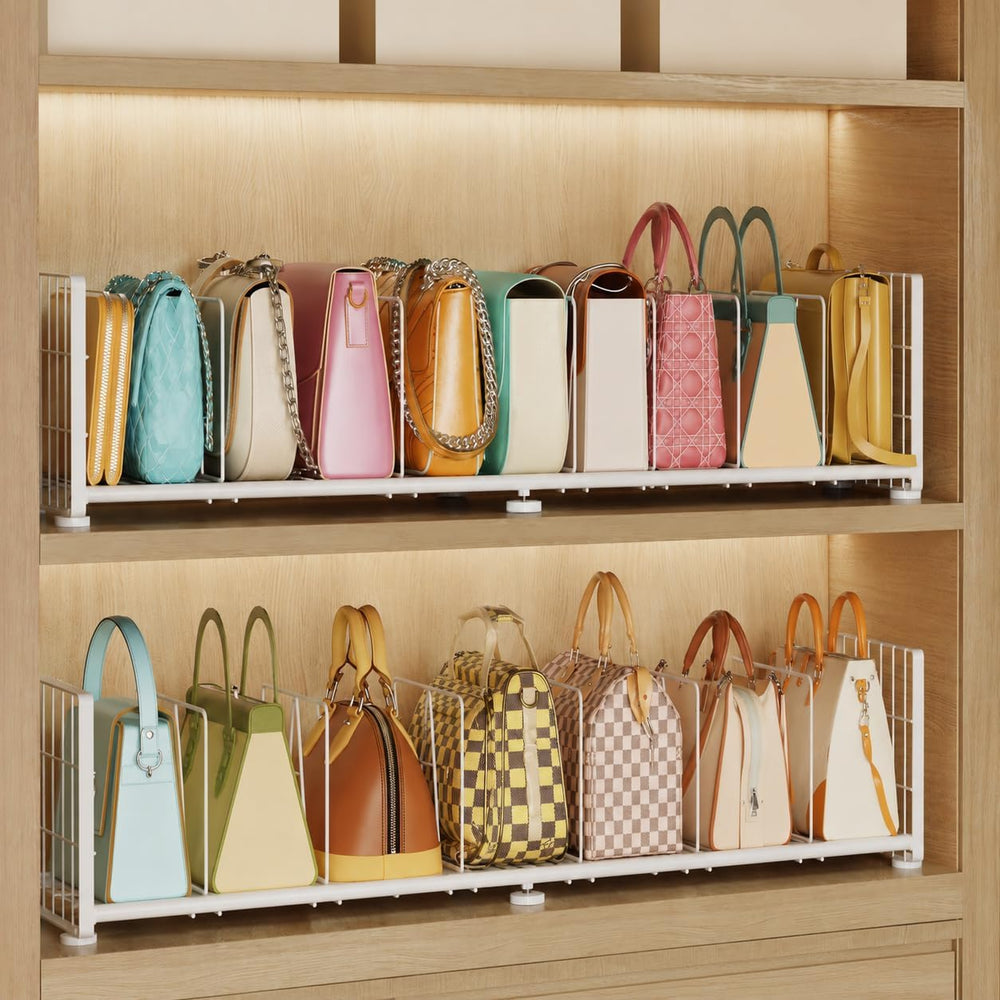 Purse Organizer for Closet,Adjustable Handbag Organizer with Shelf Dividers