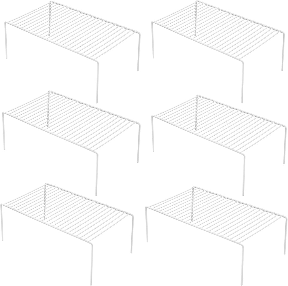 Set of 6 Large (15.7 x 9.4 Inch) Kitchen Cabinet Organizer Shelf, Wire Freeze...