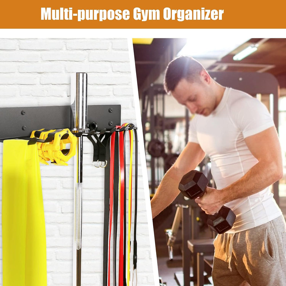 Multi-Purpose Storage Rack Resistance Bands Hook Gym Storage Rack Fitness Ban...