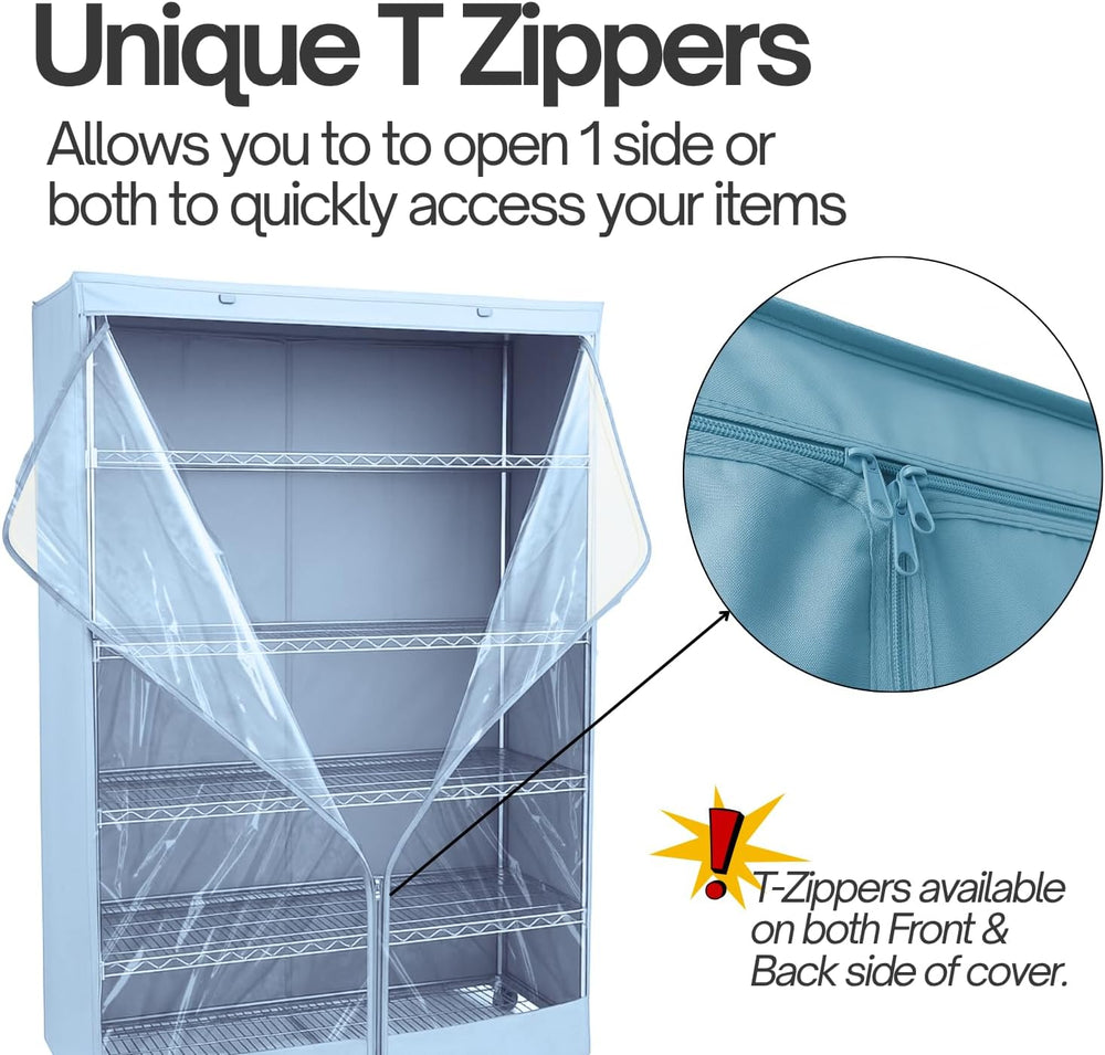 Formosa Covers Waterproof Storage Shelving Rack Cover with Clear Front PVC Pa...