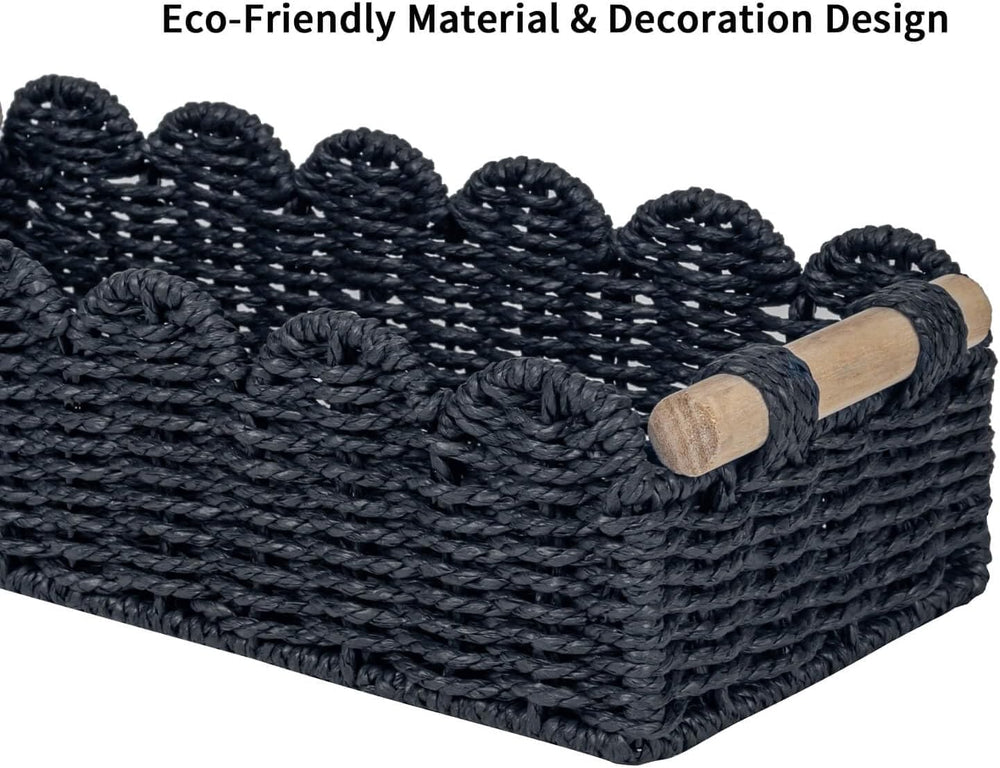 CubesLand Bathroom Basket Organizer, Toilet Tank Paper Storage Baskets 2PK