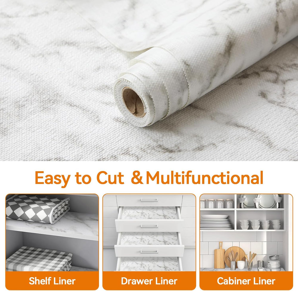 Drawer and Shelf Liner for Kitchen Cabinets, Non-Adhesive Strong Grip Cabinet...