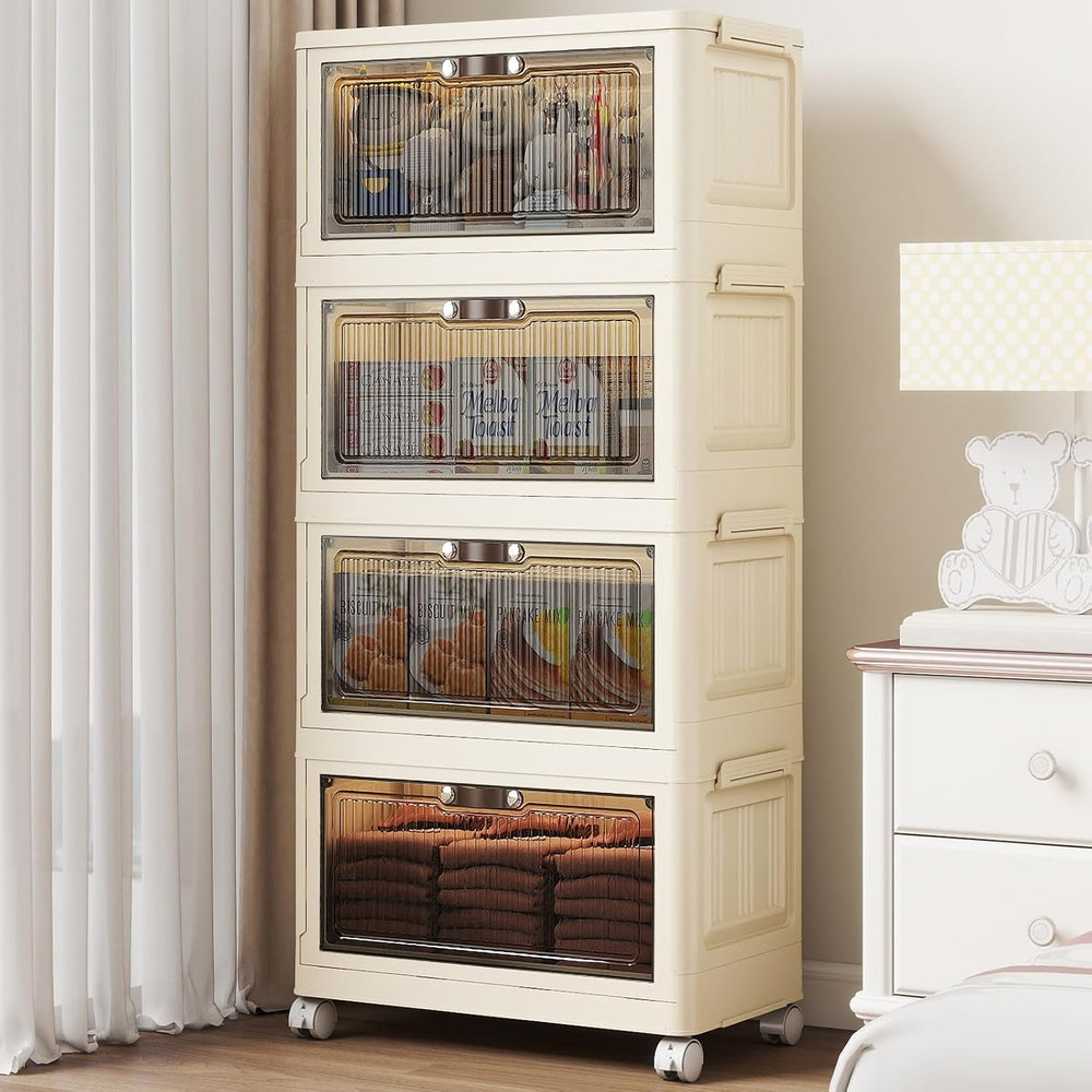 4 Tier - 48QT Storage Bins