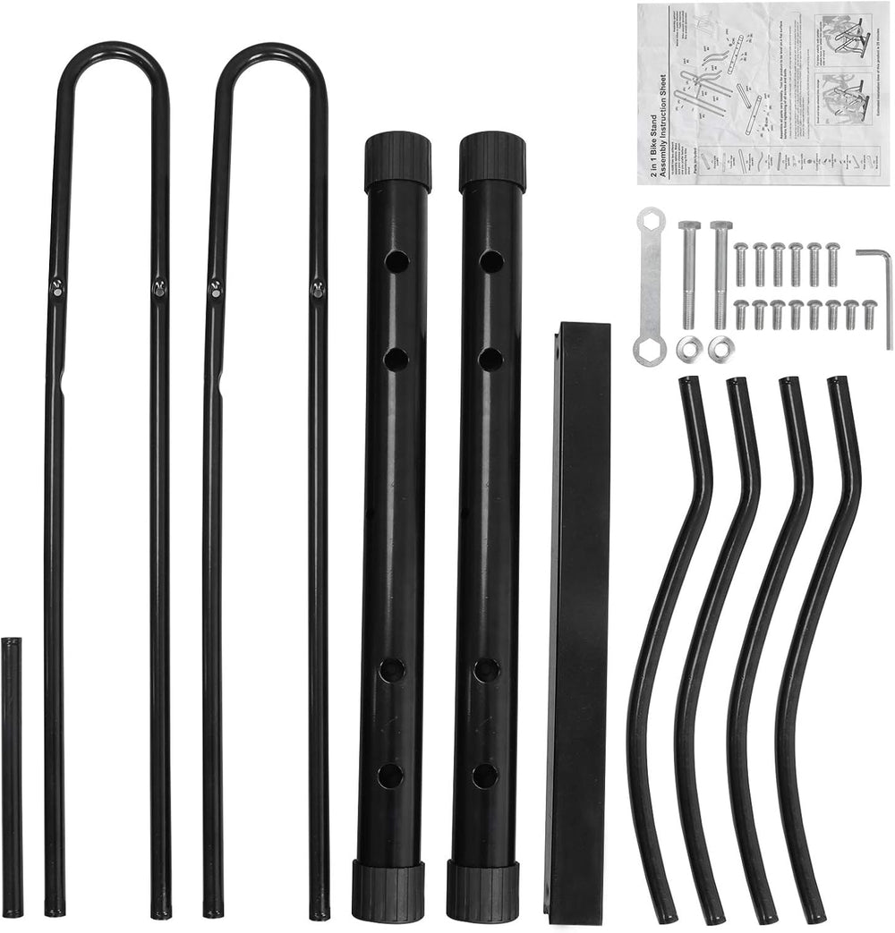 F2C 2-Bike Rack Bicycle Floor Stand Two Bike Parking Garage Storage Rack for ...
