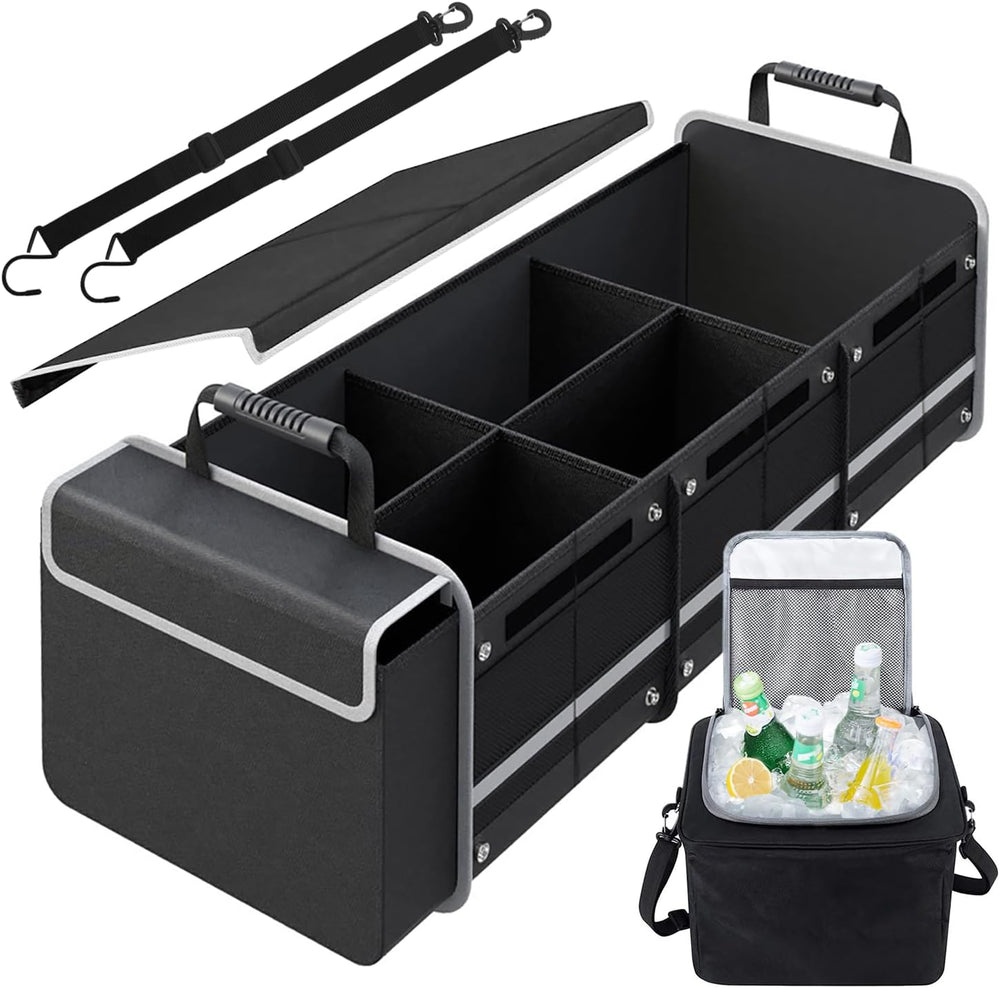Snuopfy Trunk Organizer - Foldable Car Organizer for SUVs & Sedans Storage