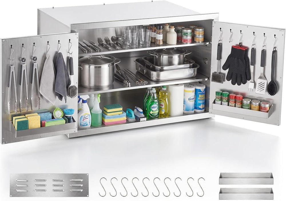 VEVOR Outdoor Kitchen Drawers, 30"W x 20"H x 20"D, Cabinet/Tra...