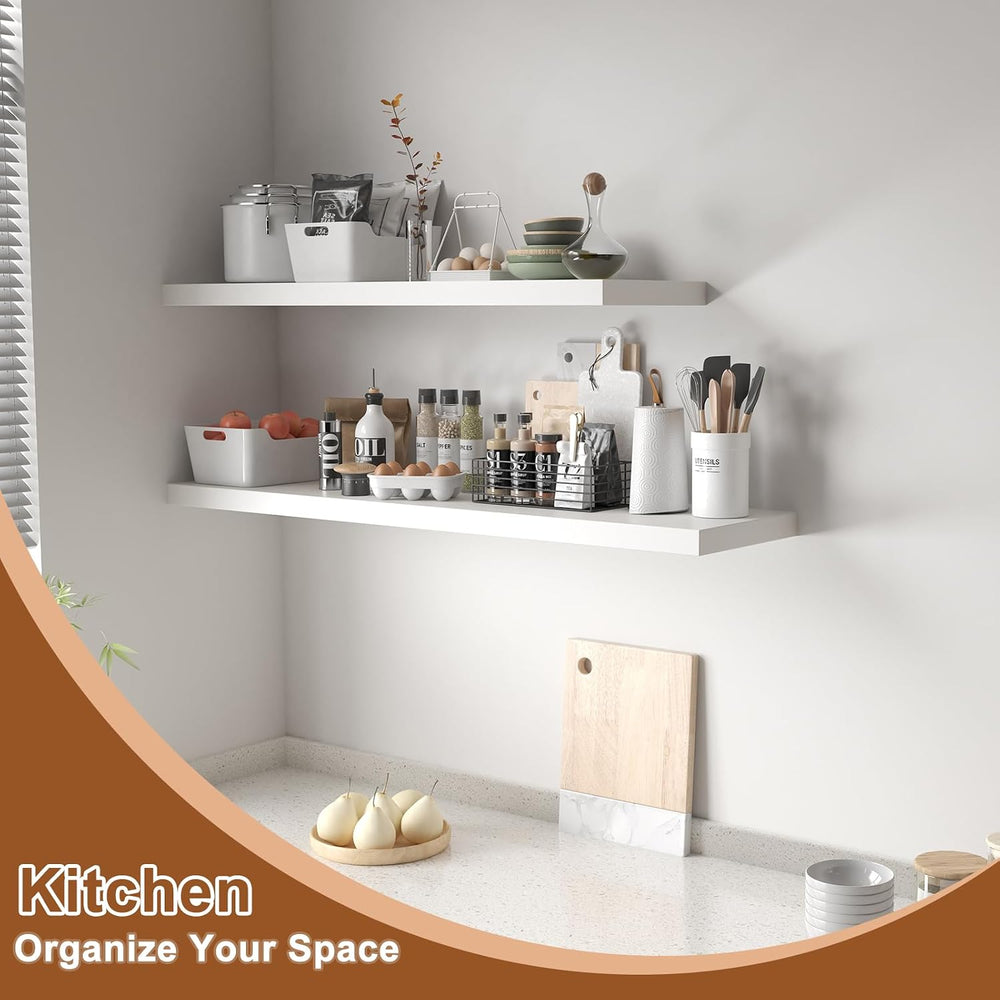 40 Inch Floating Shelf 1 Pack Large Floating Shelves for Wall No Drilling Acc...