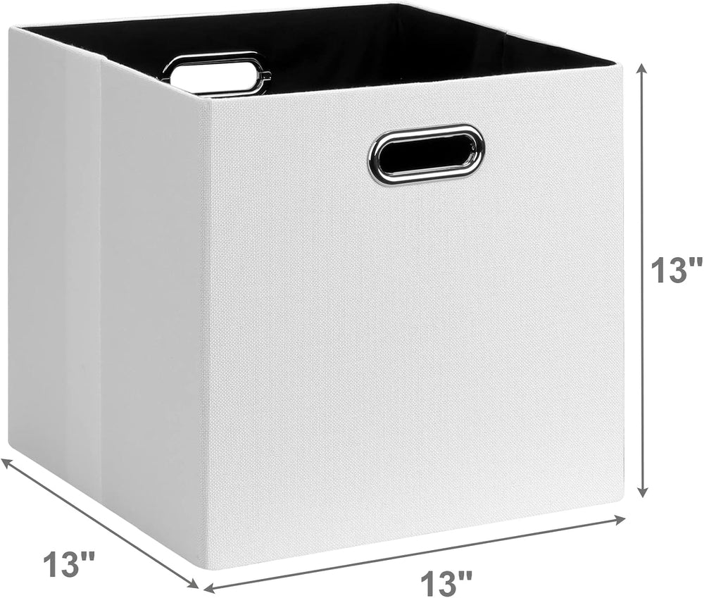Posprica Fabric Storage Cubes, 13x13 Collapsible Storage Bins with Dual Handl...