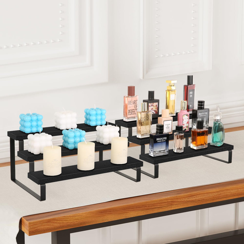 YINMIT Wooden Display Riser Stand, Tiered Perfume and Cologne Organizer Stand...