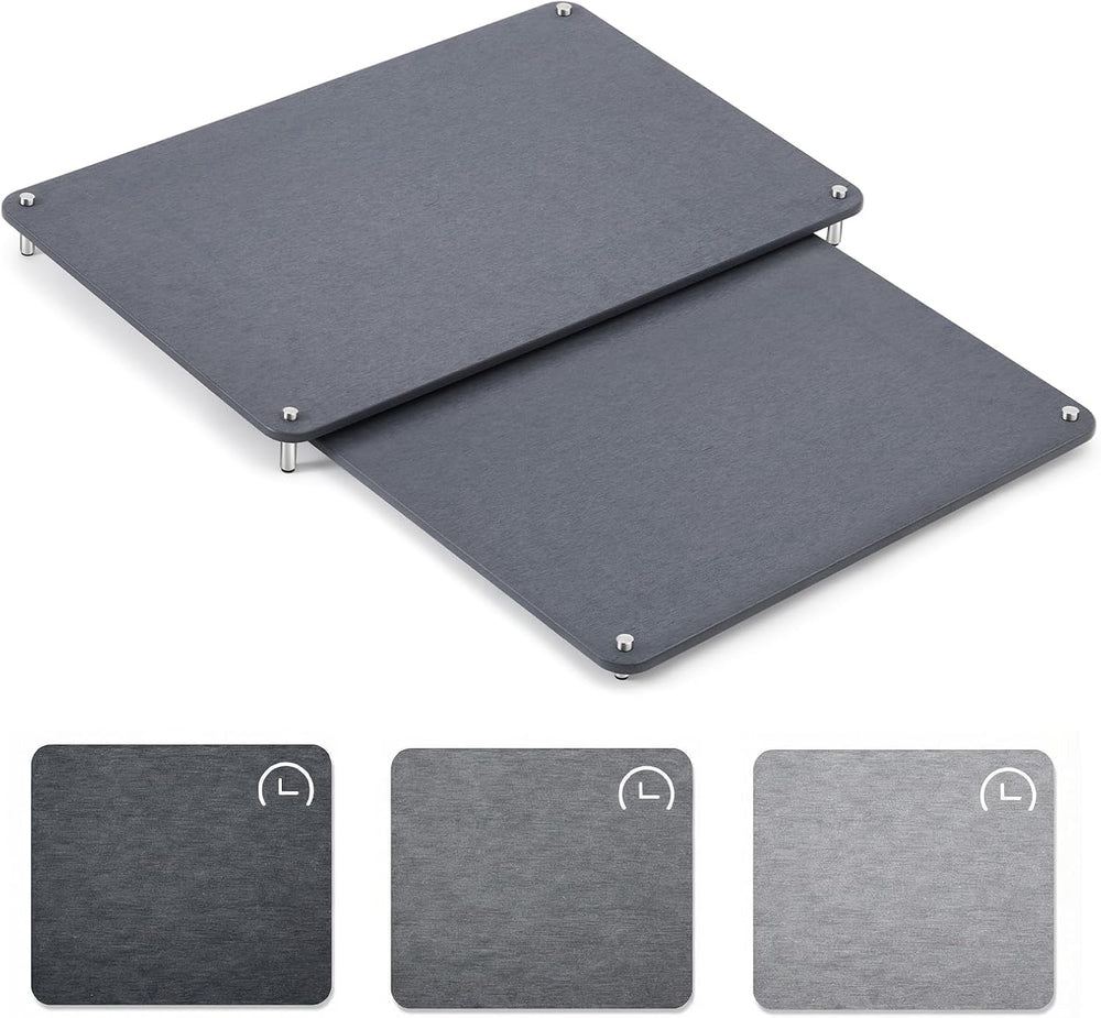 2 Tiers 24"x16" & 20"x16" Large Stone Dish Drying Mat...