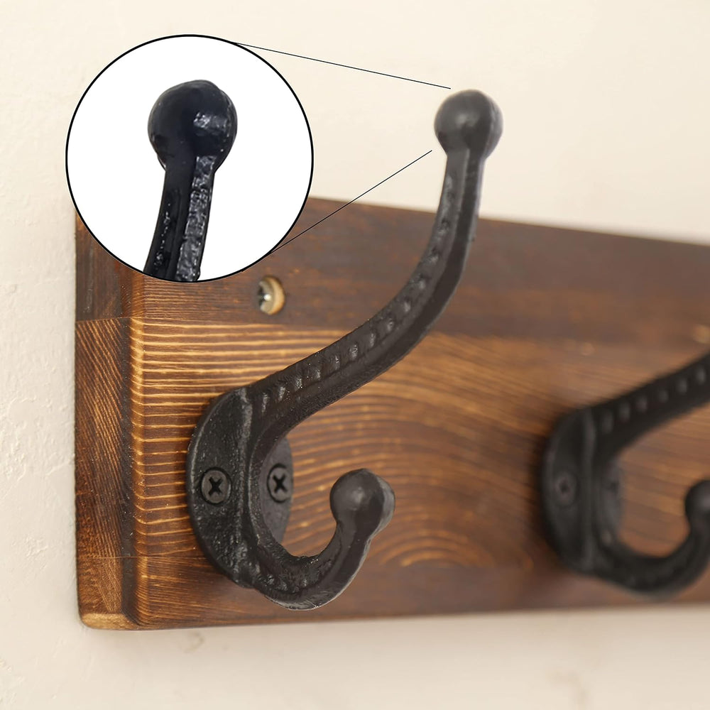 WEBI Rustic Coat Rack Wall Mount,35.43" Long 8 Cast Iron Coat Hooks Wall...