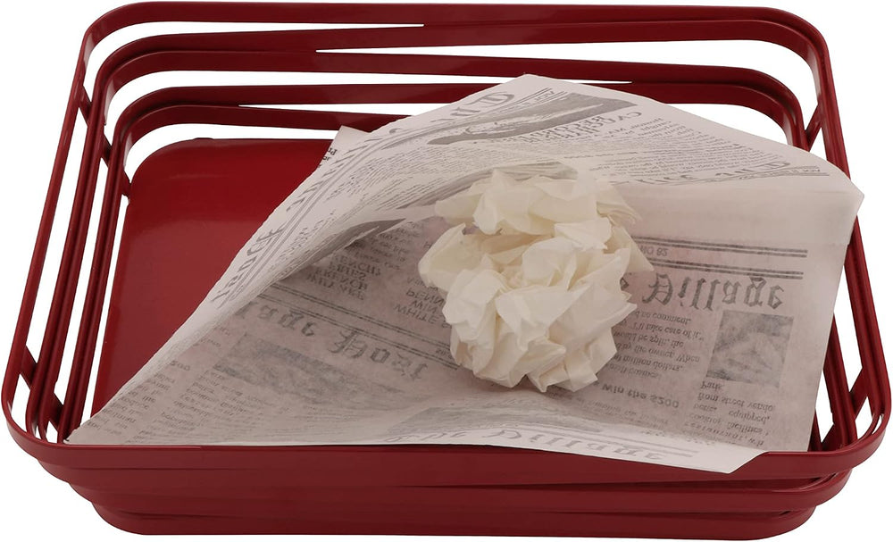 G.E.T. 4-T3000 White Newspaper Theme Cone Basket Liner / Deli Wrap Paper Pape...