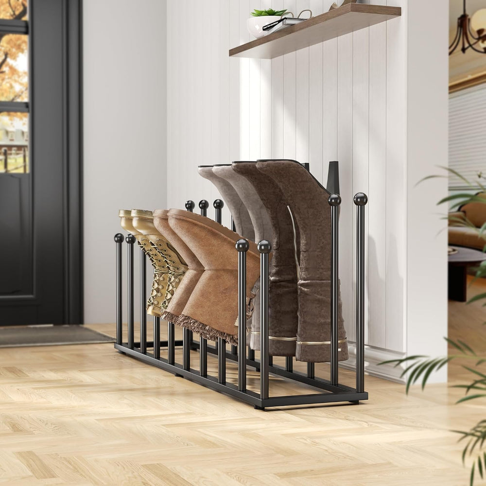 Freestanding Boot Rack, Shoe Storage Organizer Fit for 10 Pairs, Black
