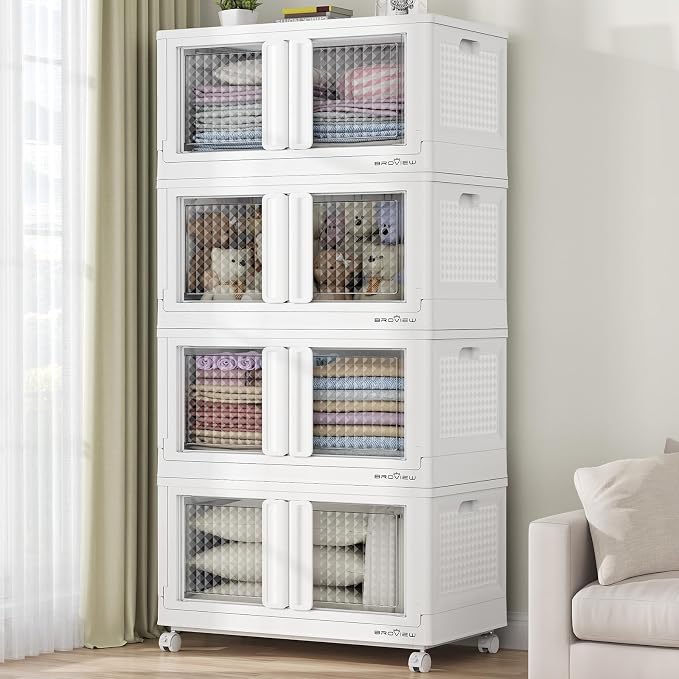 BROVIEW 400Qt Stackable Storage Bins