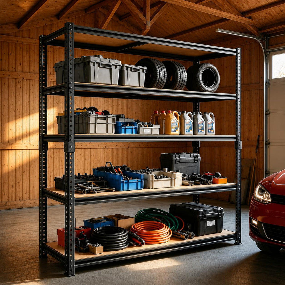 Garage Shelving๏ผ5-Tier Adjustable Storage Shelves,3080LBS Capacity Heavy Duty...