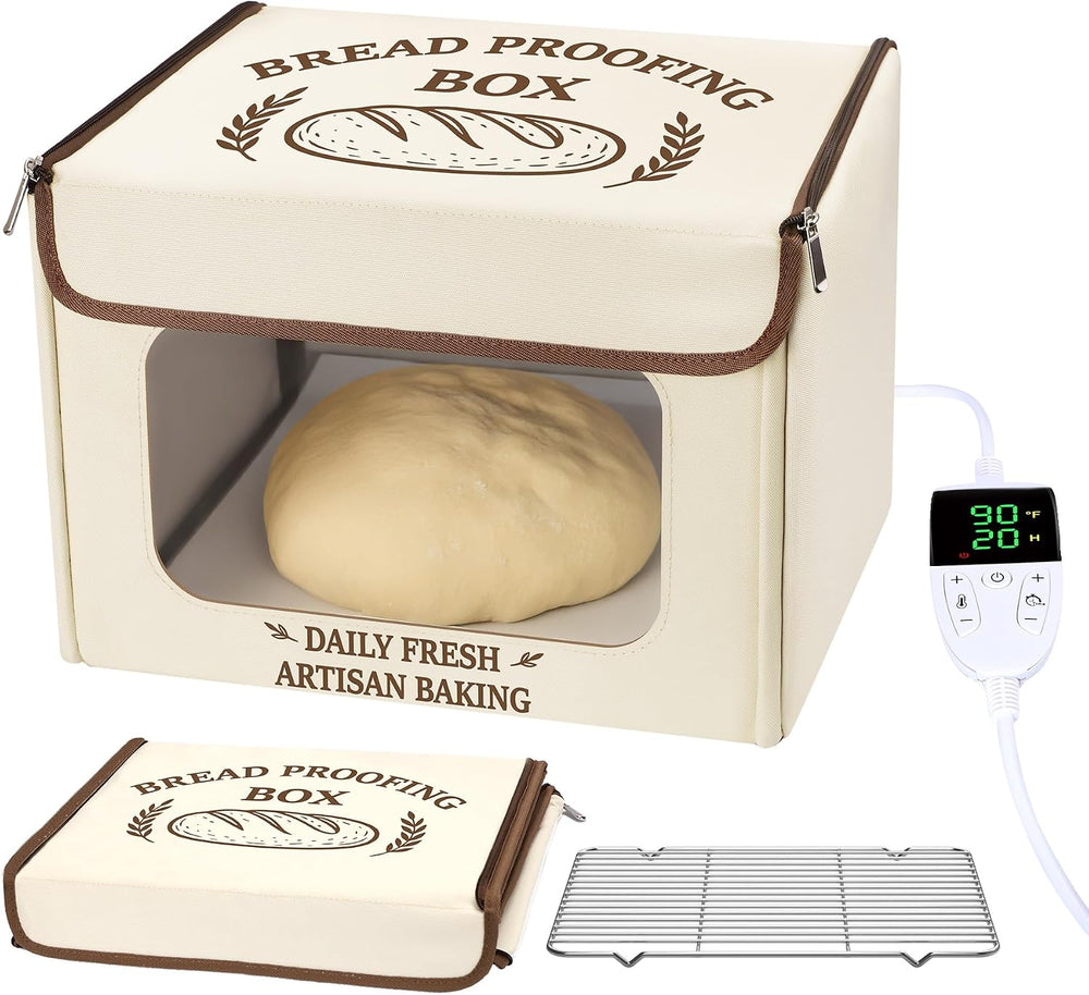 Antner Folding Bread Proofing Box with 70-131°F Temp Control & 99H Timer,...
