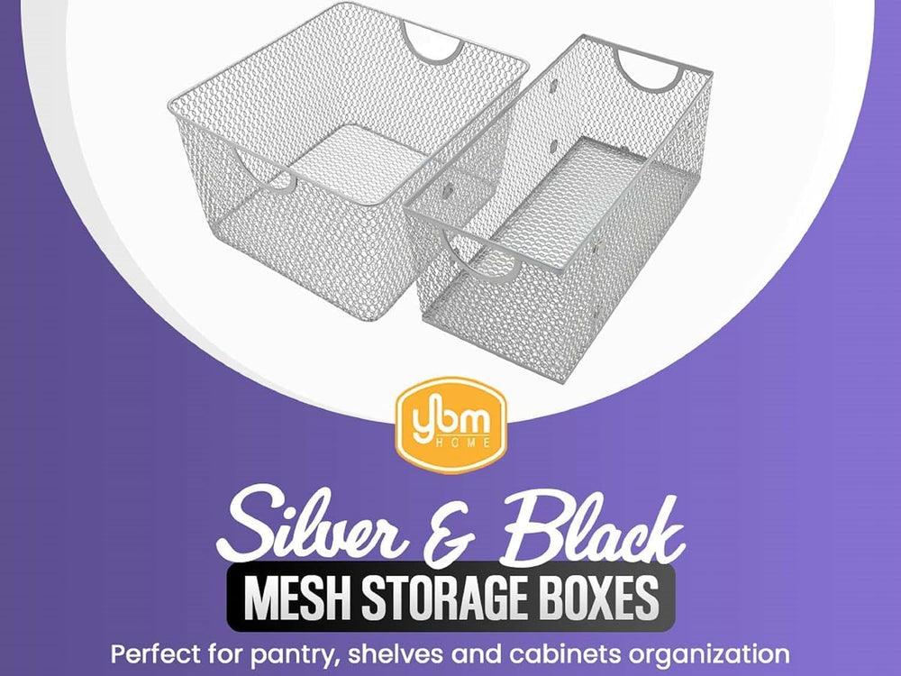 YBM Home Kitchen Pantry Organizer Wire Baskets for Shelves, Cabinets, Pantry,...