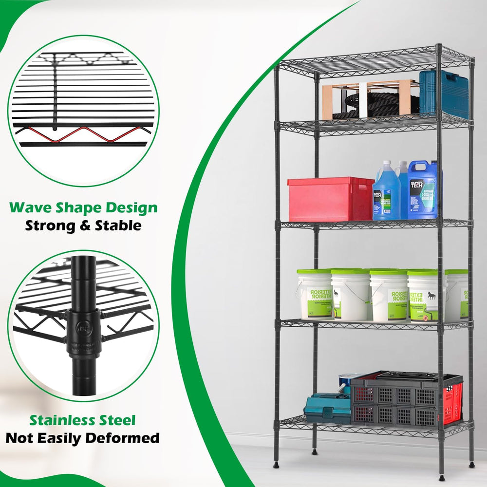 BestOffice 14"x30"x60" Commercial Storage Shelves Heavy Duty S...