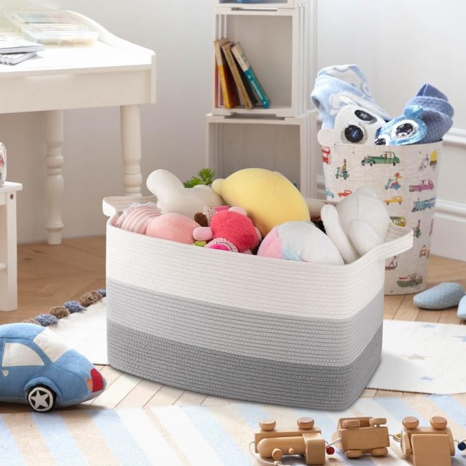 OIAHOMY Rectangle Woven Storage Basket