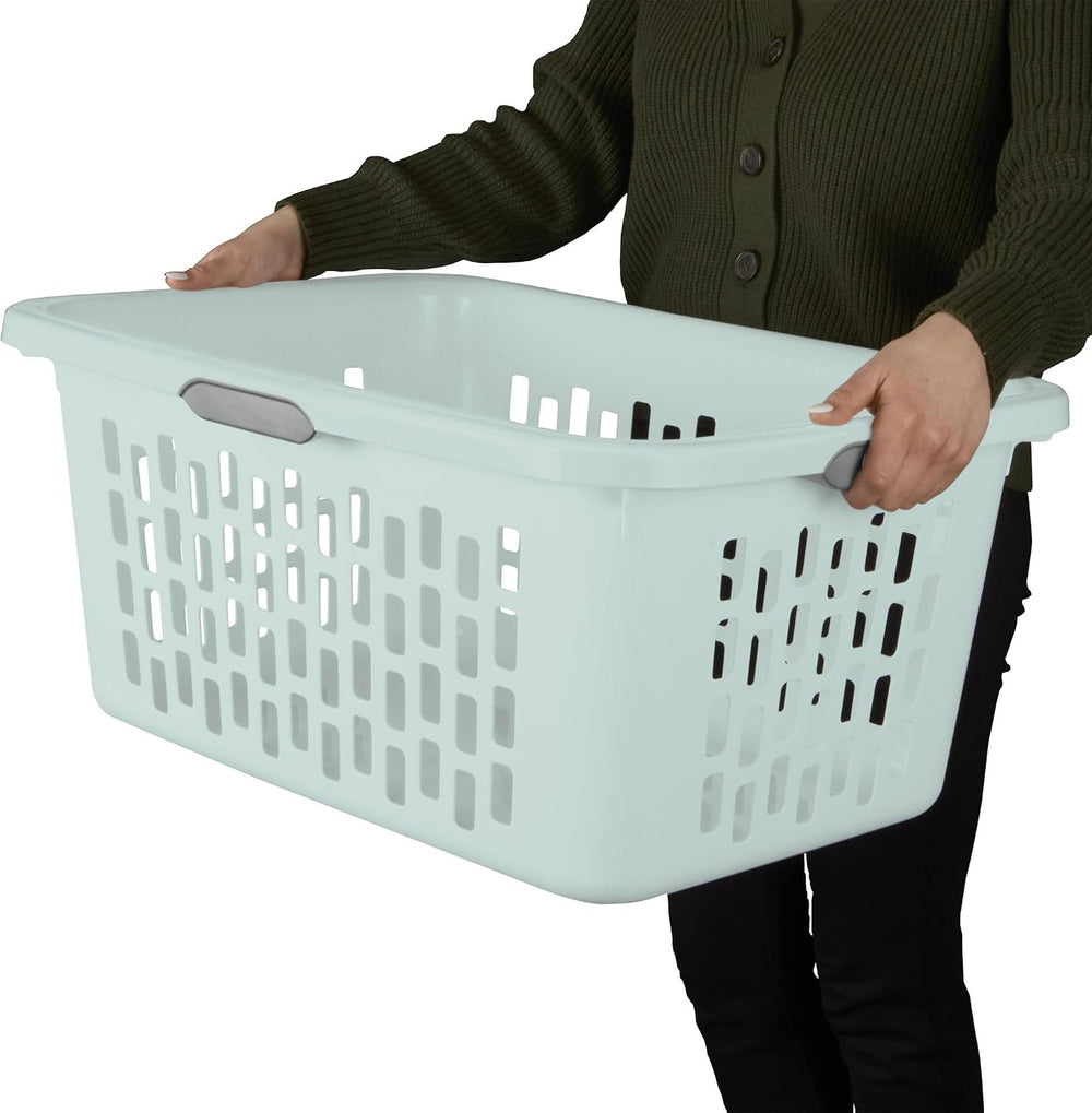 Sterilite Rectangular Laundry Basket, Plastic Clothes Hamper, 6-Pack