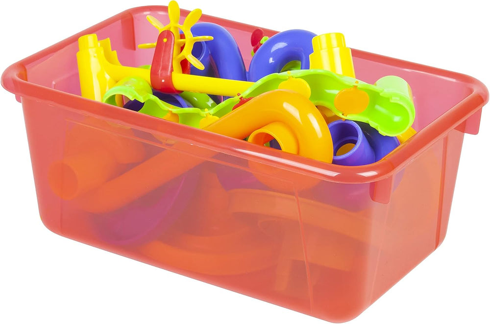 Storex Small Cubby Bins – Plastic Storage Containers for Classroom with Non-S...
