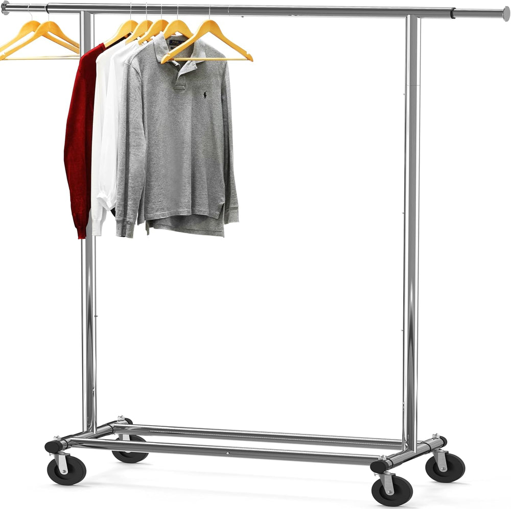 Simple Houseware Heavy Duty Clothing Garment Rack, Chrome