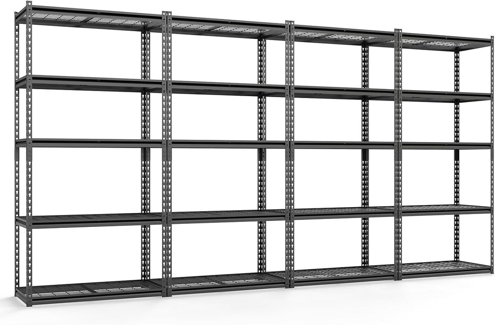 Tangkula 5-Tier Metal Storage Shelves, Garage Shelving Units with 2000 LBS Ca...