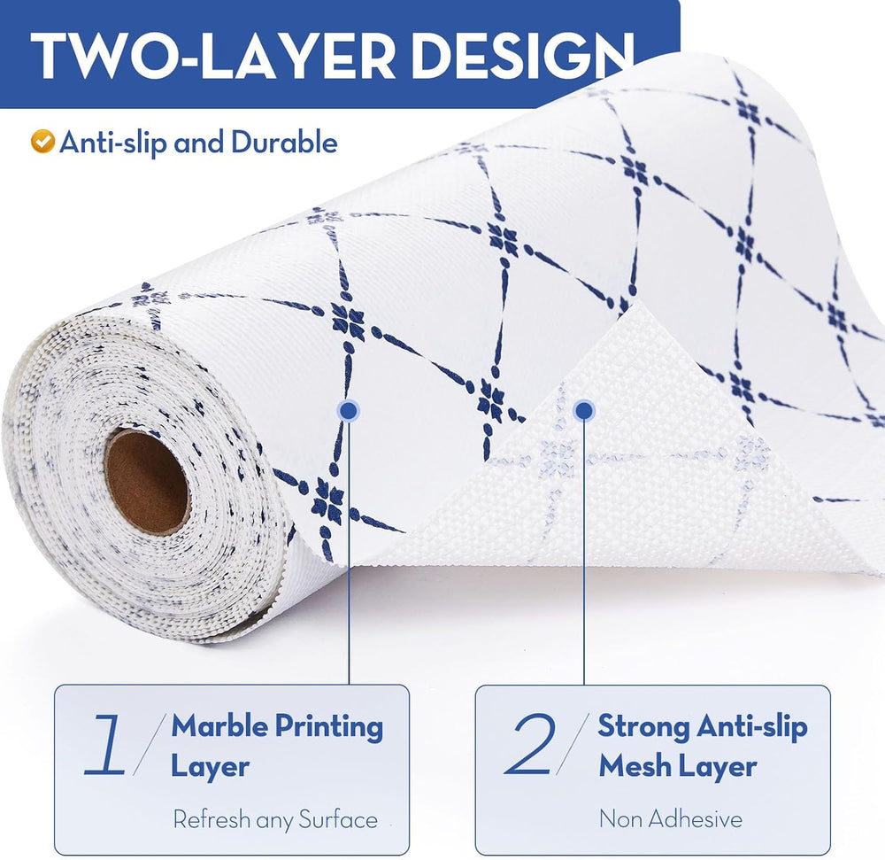 Drawer Shelf and Cabinet Liner, Thick Strong Grip,Shelf Liners Non-Adhesive L...