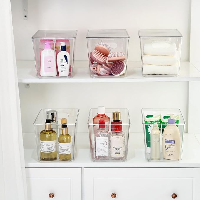 Vtopmart 10 Pack Clear Stackable Storage Bins