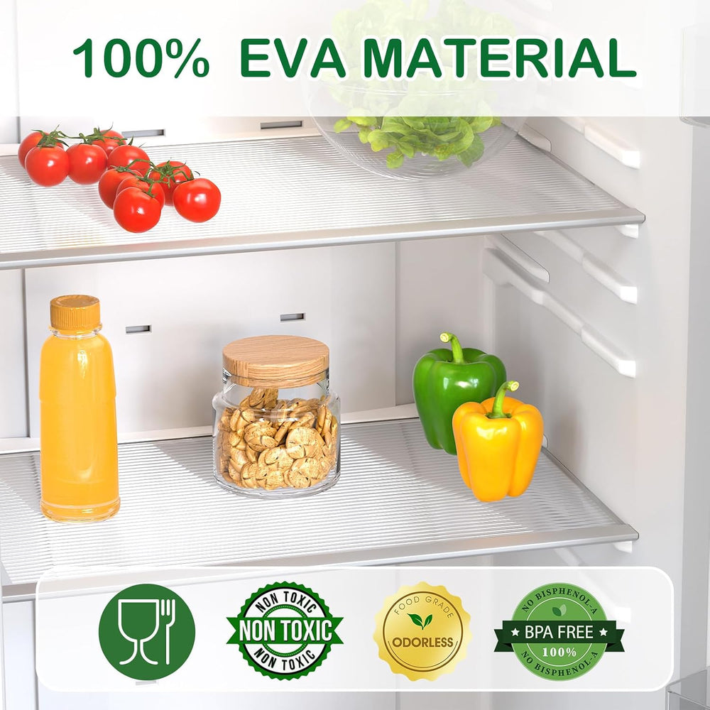 Shelf Liner Non Adhesive Clear EVA,20" x 360" Non Slip Reeded Wire ...