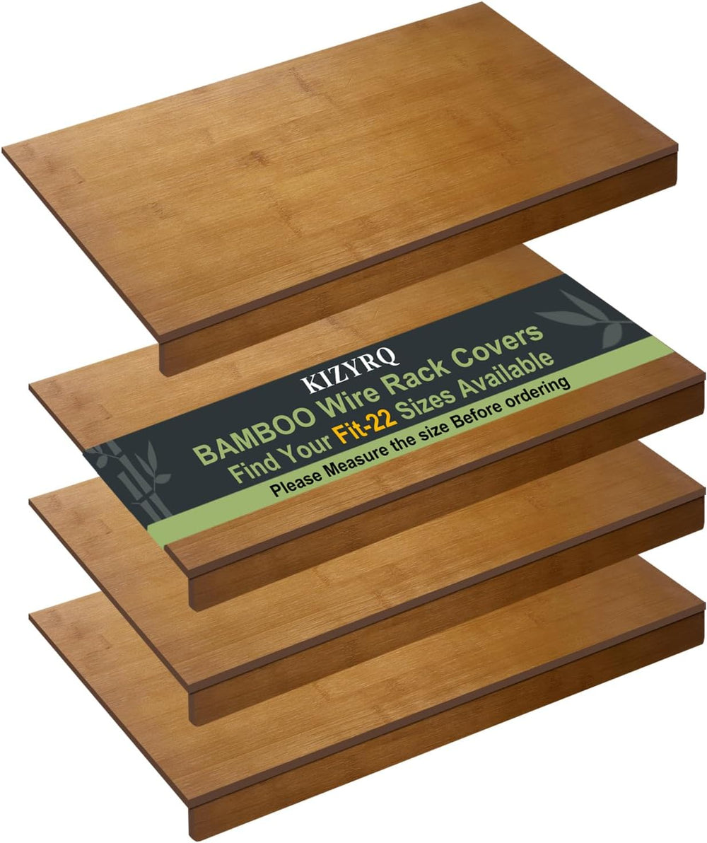 Wire Shelf Covers for Pantry, Bamboo Shelf Covers for Wire Shelving Closet