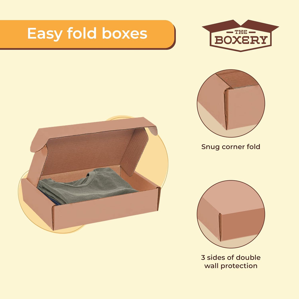 The Boxery 15 1/4 x 11 1/8 x 4 Inch-50-Pack, Kraft/Brown Corrugated Shipping ...