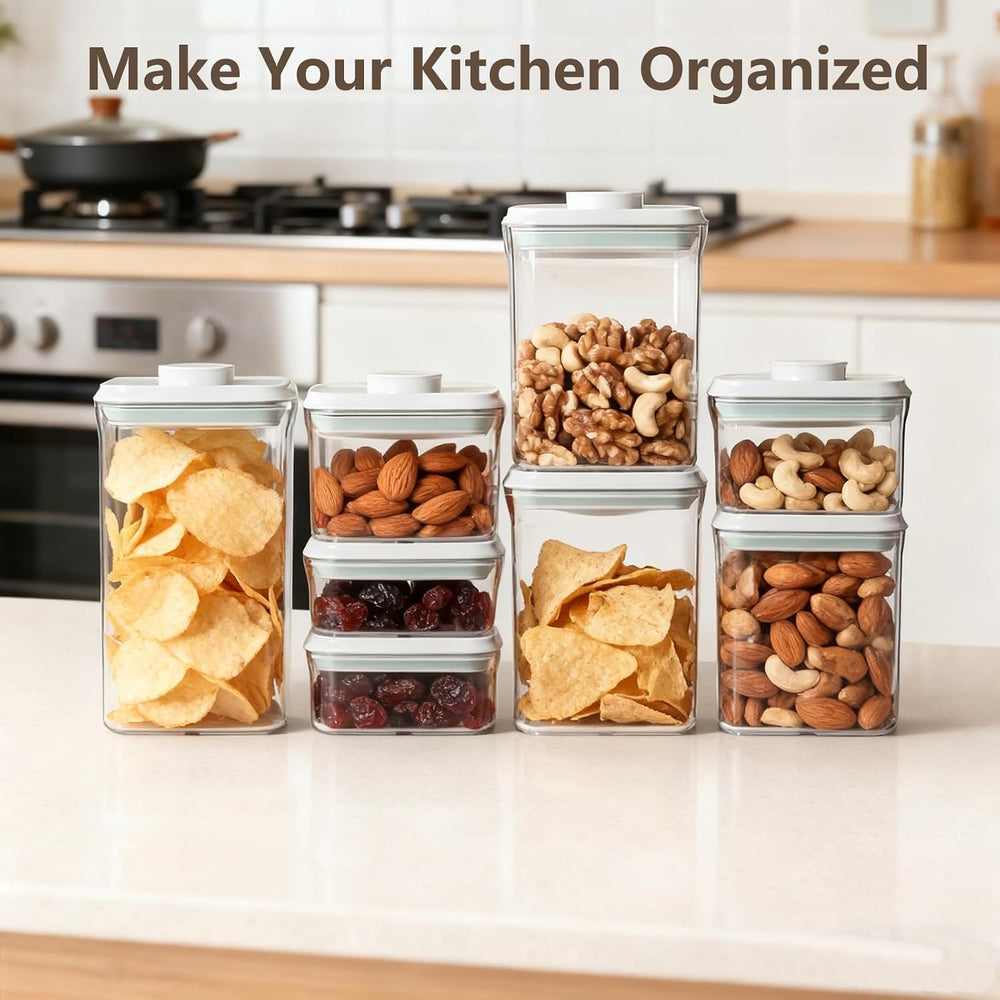 Pop Food Storage Containers Set Airtight Food Storage Containers with Pop Lid...