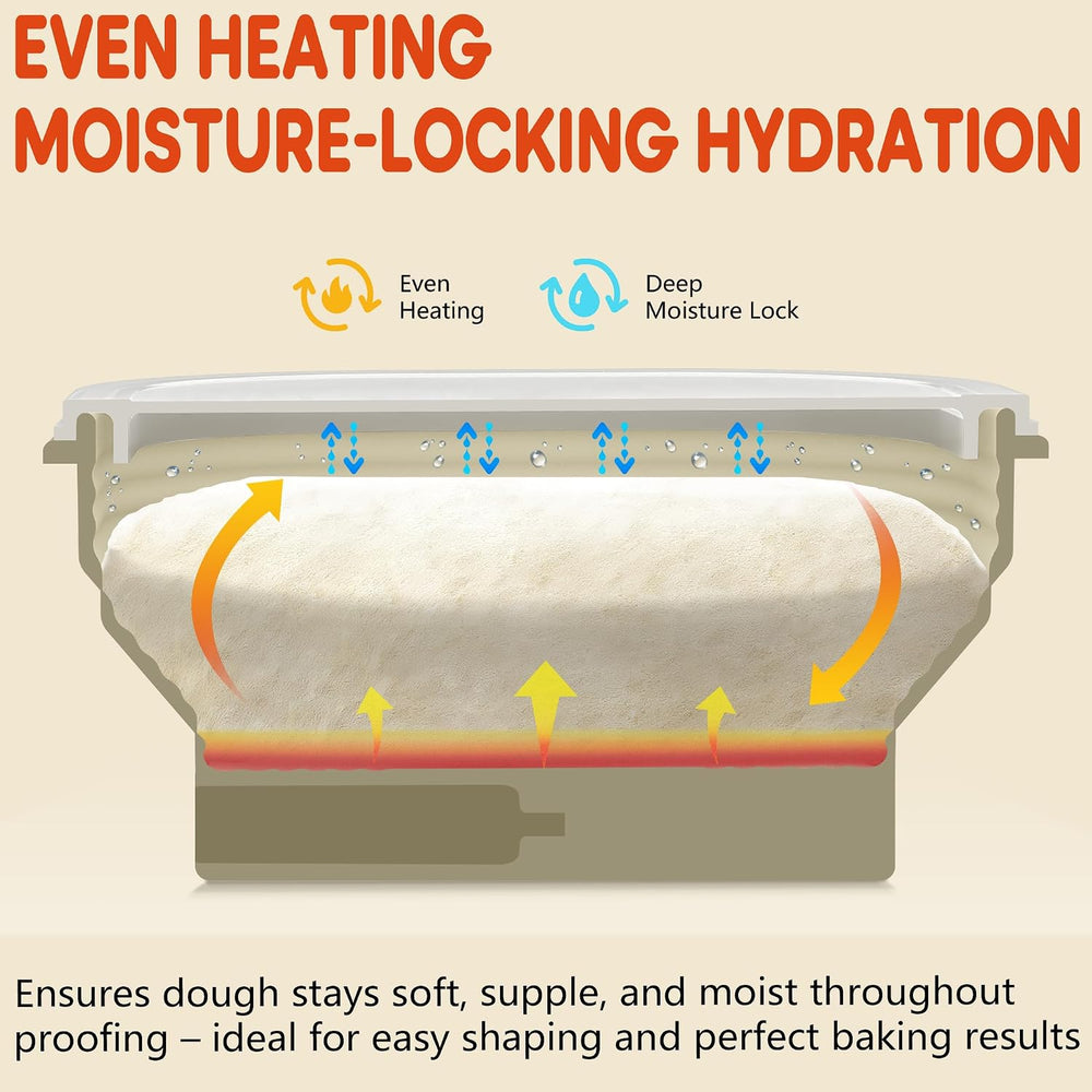 Upgraded Electric Heated Silicone Dough Proofing Box with Reliable Timer &...