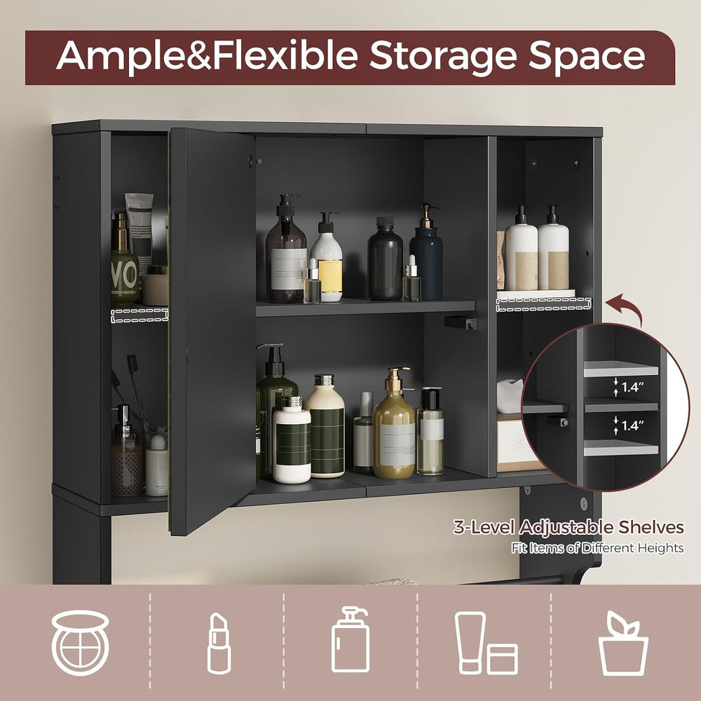MAHANCRIS Bathroom Wall Cabinet with Mirror, Wall Mounted Medicine Cabinet wi...