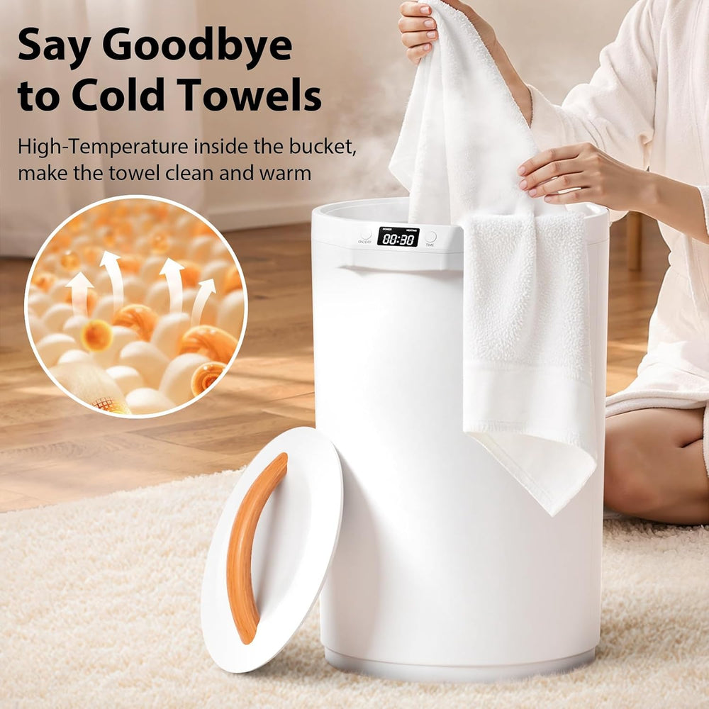 Towel Warmer, 20L Large Towel Warmers for Bathroom, Towel Bucket Fits Up Two ...